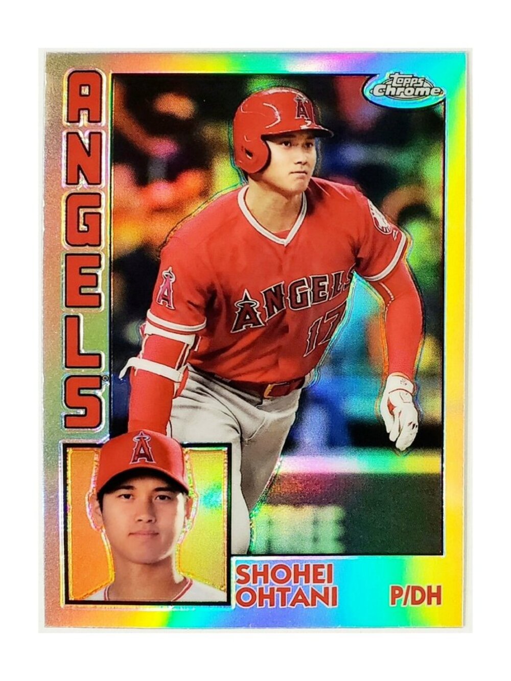 SHOHEI OHTANI REFRACTOR "1984" RETRO 2019 TOPPS CHROME #84TC-25 ANGELS, DODGERS